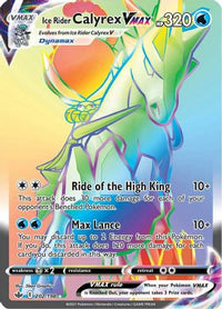 Ice Rider Calyrex VMAX (Secret)/198  - Holofoil SWSH06 Chilling Reign - Secret Rare