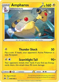 Ampharos 049  SWSH06 Chilling Reign - Rare