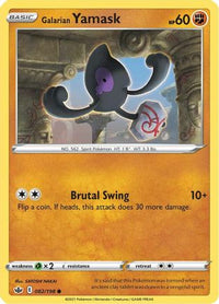 Galarian Yamask 082  SWSH06 Chilling Reign - Common