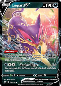 Liepard V 104  - Holofoil SWSH06 Chilling Reign - Ultra Rare