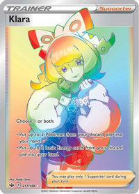 Klara (Secret) 217/198  - Holofoil SWSH06 Chilling Reign - Secret Rare
