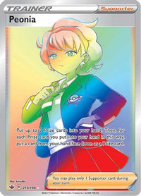 Peonia (Secret)/198  - Holofoil SWSH06 Chilling Reign - Secret Rare