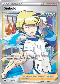Siebold (Full Art) 198  - Holofoil SWSH06 Chilling Reign - Ultra Rare
