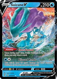 Suicune V 031  - Holofoil SWSH07 Evolving Skies - Ultra Rare