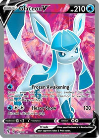 Glaceon V (Full Art) 174  - Holofoil SWSH07 Evolving Skies - Ultra Rare