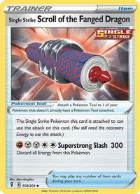 Single Strike Scroll of the Fanged Dragon 158  SWSH07 Evolving Skies - Uncommon