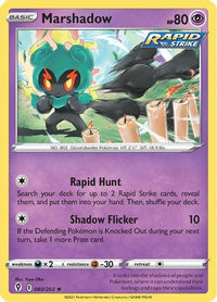 Marshadow 080  - Holofoil SWSH07 Evolving Skies - Holo Rare