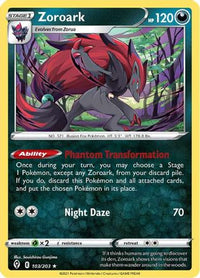 Zoroark 103  - Holofoil SWSH07 Evolving Skies - Holo Rare