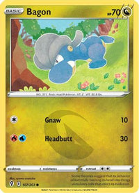Bagon 107  SWSH07 Evolving Skies - Common