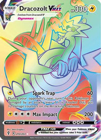 Dracozolt VMAX (Secret) 210  - Holofoil SWSH07 Evolving Skies - Secret Rare