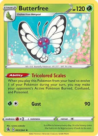 Butterfree 003  - Holofoil SWSH08 Fusion Strike - Holo Rare