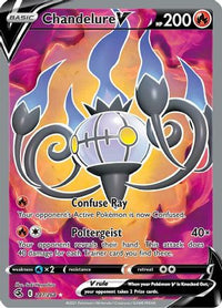 Chandelure V (Full Art) 247  - Holofoil SWSH08 Fusion Strike - Ultra Rare