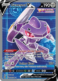 Genesect V (Full Art) 254  - Holofoil SWSH08 Fusion Strike - Ultra Rare