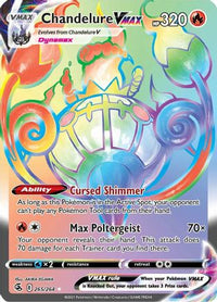 Chandelure VMAX (Secret) 265  - Holofoil SWSH08 Fusion Strike - Secret Rare