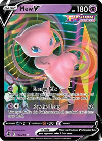 Mew V 113  - Holofoil SWSH08 Fusion Strike - Ultra Rare