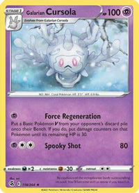 Galarian Cursola 118  SWSH08 Fusion Strike - Rare