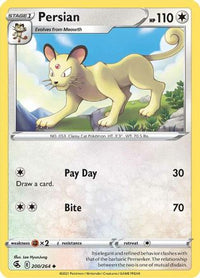 Persian 200  SWSH08 Fusion Strike - Uncommon