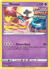 Deoxys 120  - Holofoil SWSH08 Fusion Strike - Holo Rare