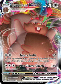 Greedent VMAX 218  - Holofoil SWSH08 Fusion Strike - Ultra Rare