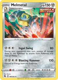 Melmetal 189  - Holofoil SWSH08 Fusion Strike - Holo Rare