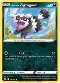 Galarian Zigzagoon 159  SWSH08 Fusion Strike - Common