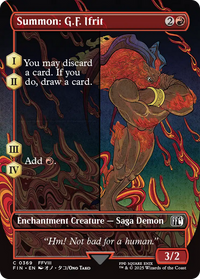 Summon: G.F. Ifrit - (Borderless) Foil (FIN-369) - FINAL FANTASY