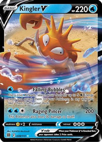Kingler V 028  - Holofoil SWSH09 Brilliant Stars - Ultra Rare