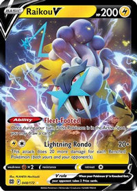 Raikou V 048  - Holofoil SWSH09 Brilliant Stars - Ultra Rare