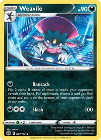 Weavile 087  SWSH09 Brilliant Stars - Uncommon