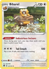 Bibarel 121  - Holofoil SWSH09 Brilliant Stars - Holo Rare