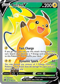 Raichu V (Full Art) 158  - Holofoil SWSH09 Brilliant Stars - Ultra Rare