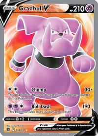 Granbull V (Full Art) 159  - Holofoil SWSH09 Brilliant Stars - Ultra Rare