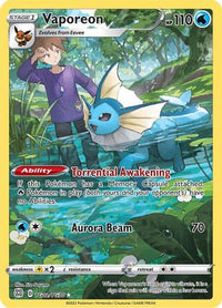 Vaporeon TG02  - Holofoil SWSH09 Brilliant Stars Trainer Gallery - Ultra Rare
