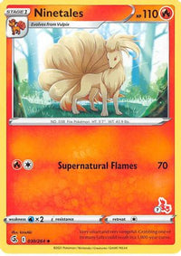 Ninetales (#7 Cinderace Stamped) 030/264  Battle Academy 2022 - Promo