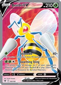 Beedrill V (Full Art) 160  - Holofoil SWSH10 Astral Radiance - Ultra Rare