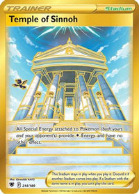 Temple of Sinnoh (Secret) 214  - Holofoil SWSH10 Astral Radiance - Secret Rare