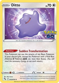 Ditto 053  - Holofoil Pokemon GO - Holo Rare