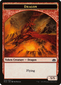 Dragon // Saproling Double-Sided Token [Planechase Anthology Tokens]