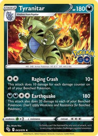 Tyranitar 043  - Holofoil Pokemon GO - Holo Rare