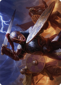 Beskir Shieldmate Art Card -  (Borderless) (ASKHM-001) - Art Series: Kaldheim