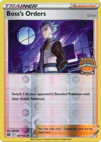 Boss's Orders - 132/172 (Regional Championships)/172  - Reverse Holofoil League & Championship Cards - Promo