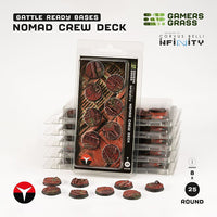 Battle Ready Bases: Nomad Crew Deck- Round 25mm (8x)