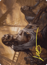 Rise from the Tides Art Card (Gold-Stamped Signature) -  (Borderless) (ASCMM-011) - Commander Masters Art Series