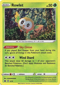 Rowlet 002/15  - Holofoil McDonalds Promos 2022 - Promo