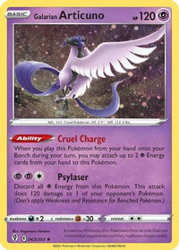 Galarian Articuno (Cosmos Holo) 063/203  Miscellaneous Cards & Products - Promo