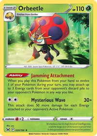 Orbeetle 020  - Holofoil SWSH11 Lost Origin - Holo Rare