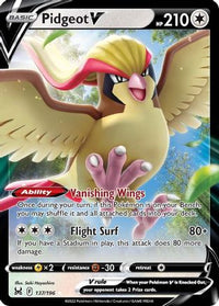 Pidgeot V 137  - Holofoil SWSH11 Lost Origin - Ultra Rare