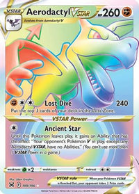 Aerodactyl VSTAR (Secret) 199  - Holofoil SWSH11 Lost Origin - Secret Rare