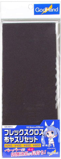 GodHand Emery Flex Sanding Cloth - Set of 4 Grits