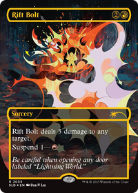Rift Bolt -  (Borderless) Foil (SLD-2055) - Secret Lair Drop